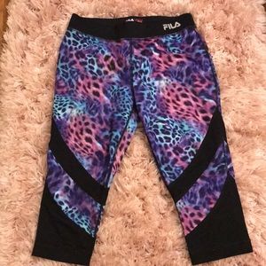 Fila Cheetah print capris